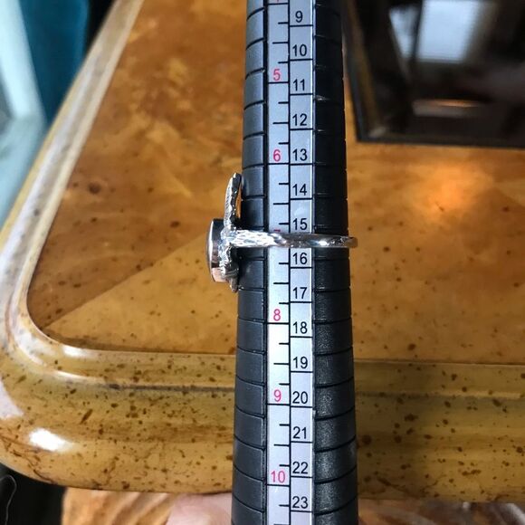 Natural Canadian Ammolite Sterling Silver Headdress Ring - Picture 8 of 10